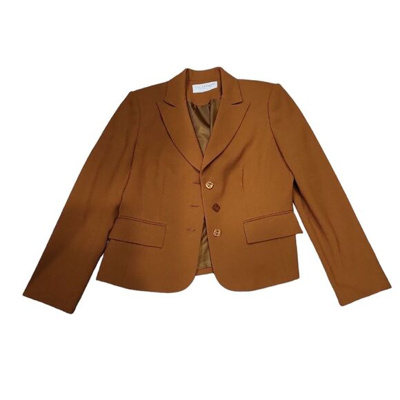 EUC 2 pcs set Saghabor women's orange blazer jacket suit & skirt set, M - Picture 5 of 12